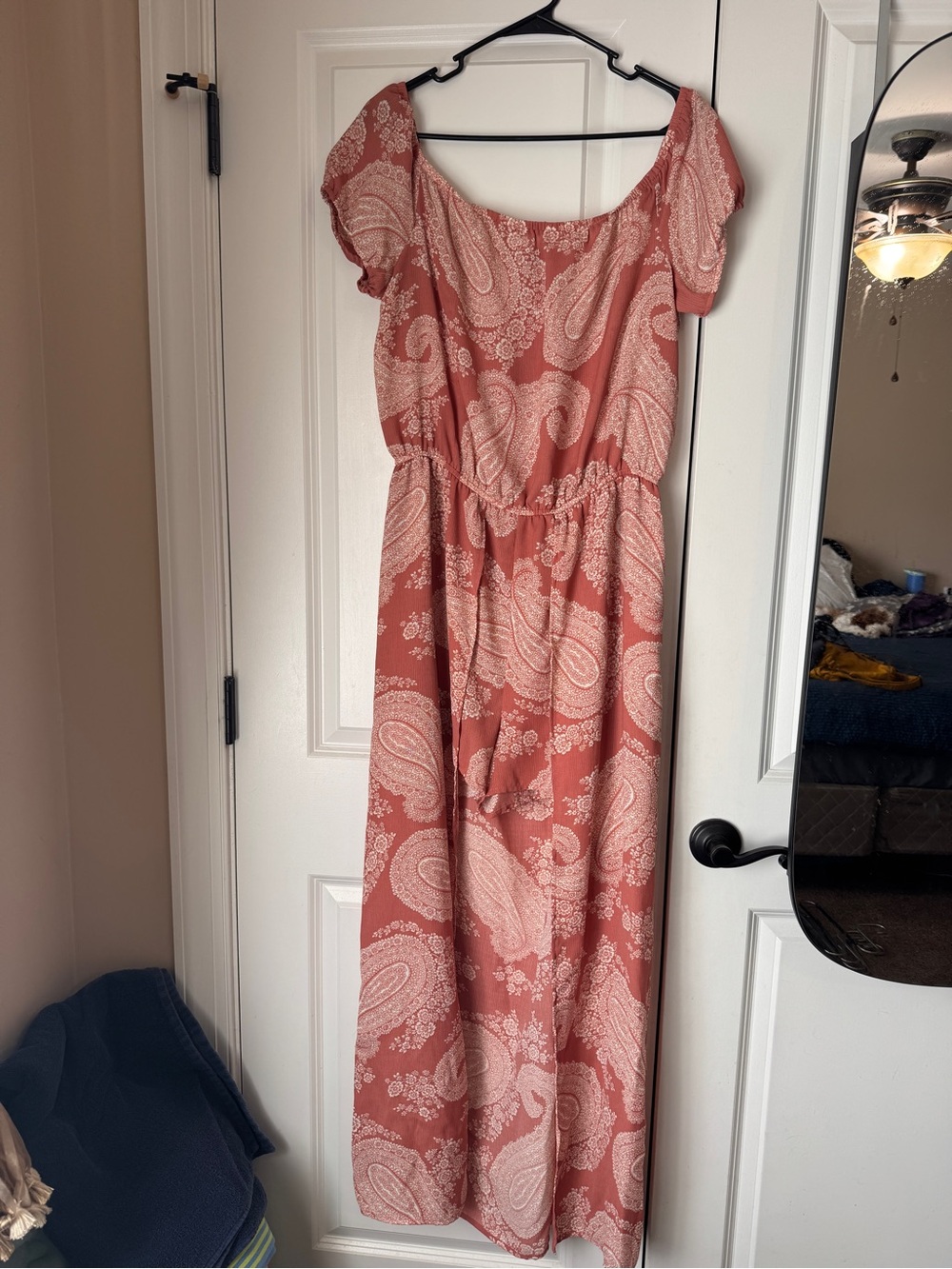 Women’s Coral Paisley High/Low Romper